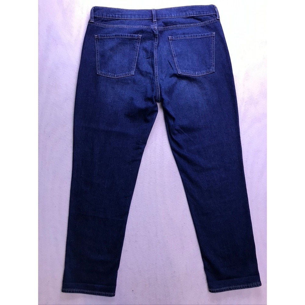 Old Navy Wow Boyfriend Jeans Women 14 Blue Excellent Mid-Rise Dark Wash Denim - Picture 8 of 10